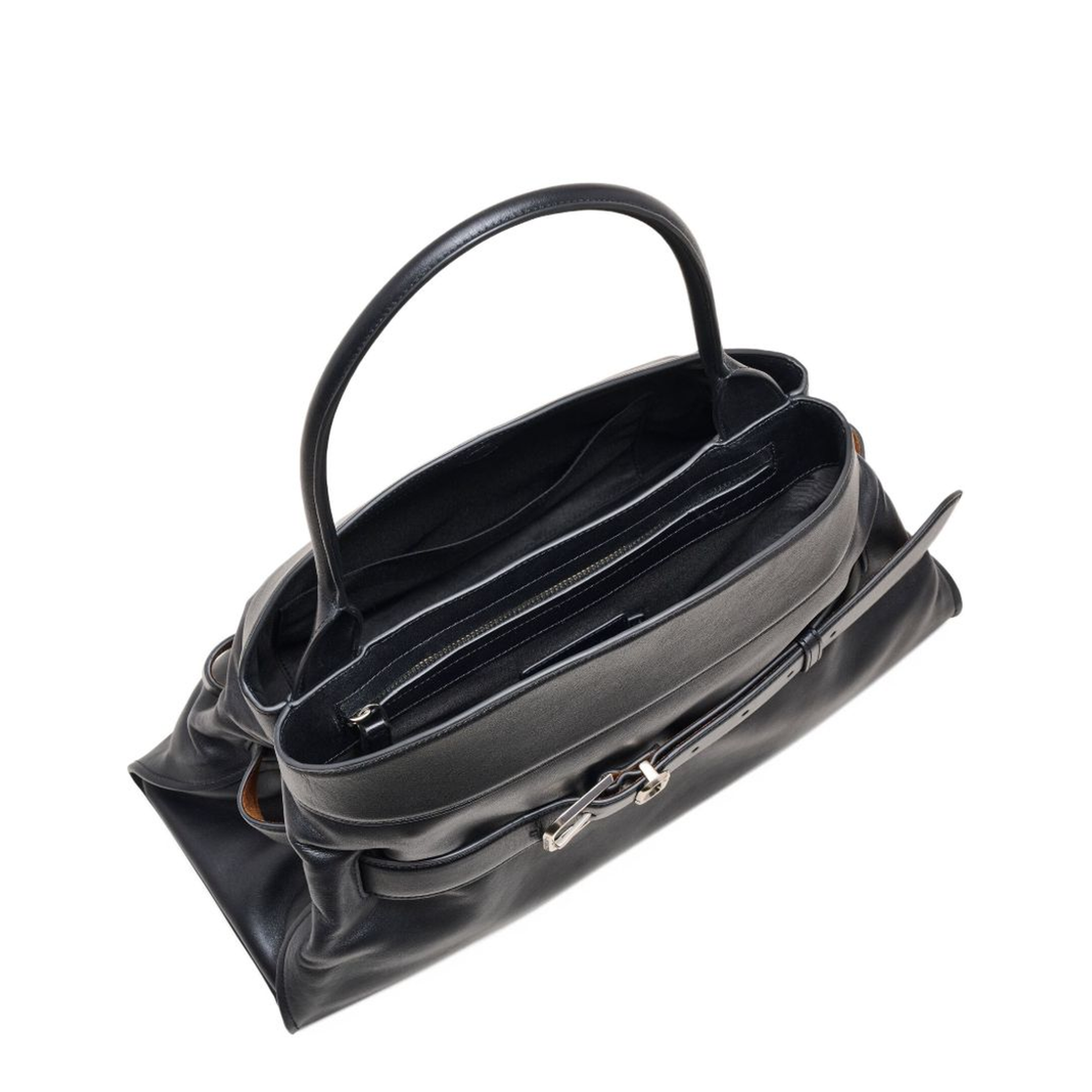 The Dakota Leather Shoulder Bag - Black