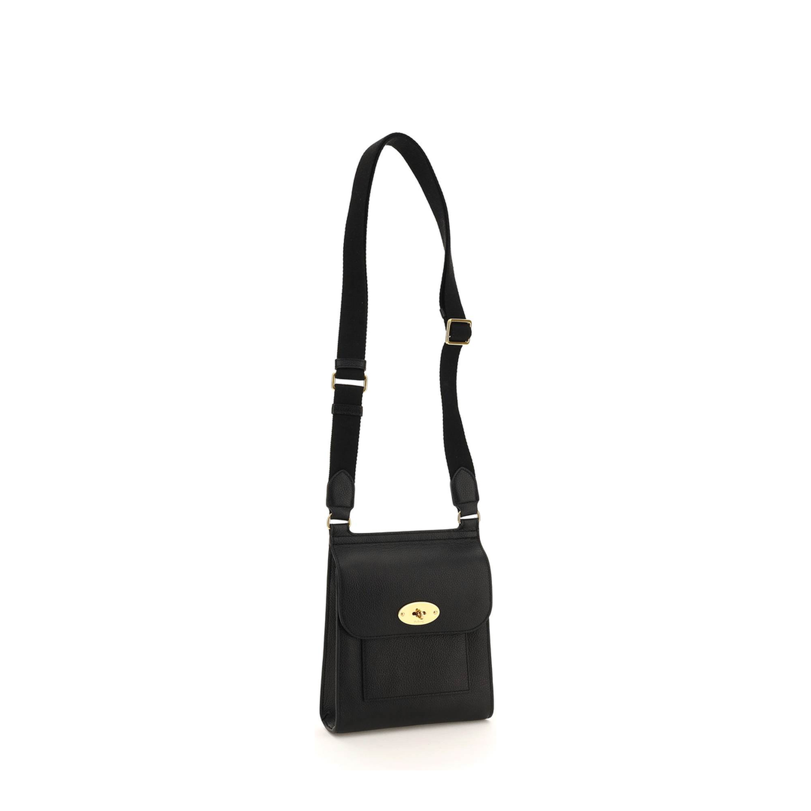 Small Grained-Leather Messenger Bag