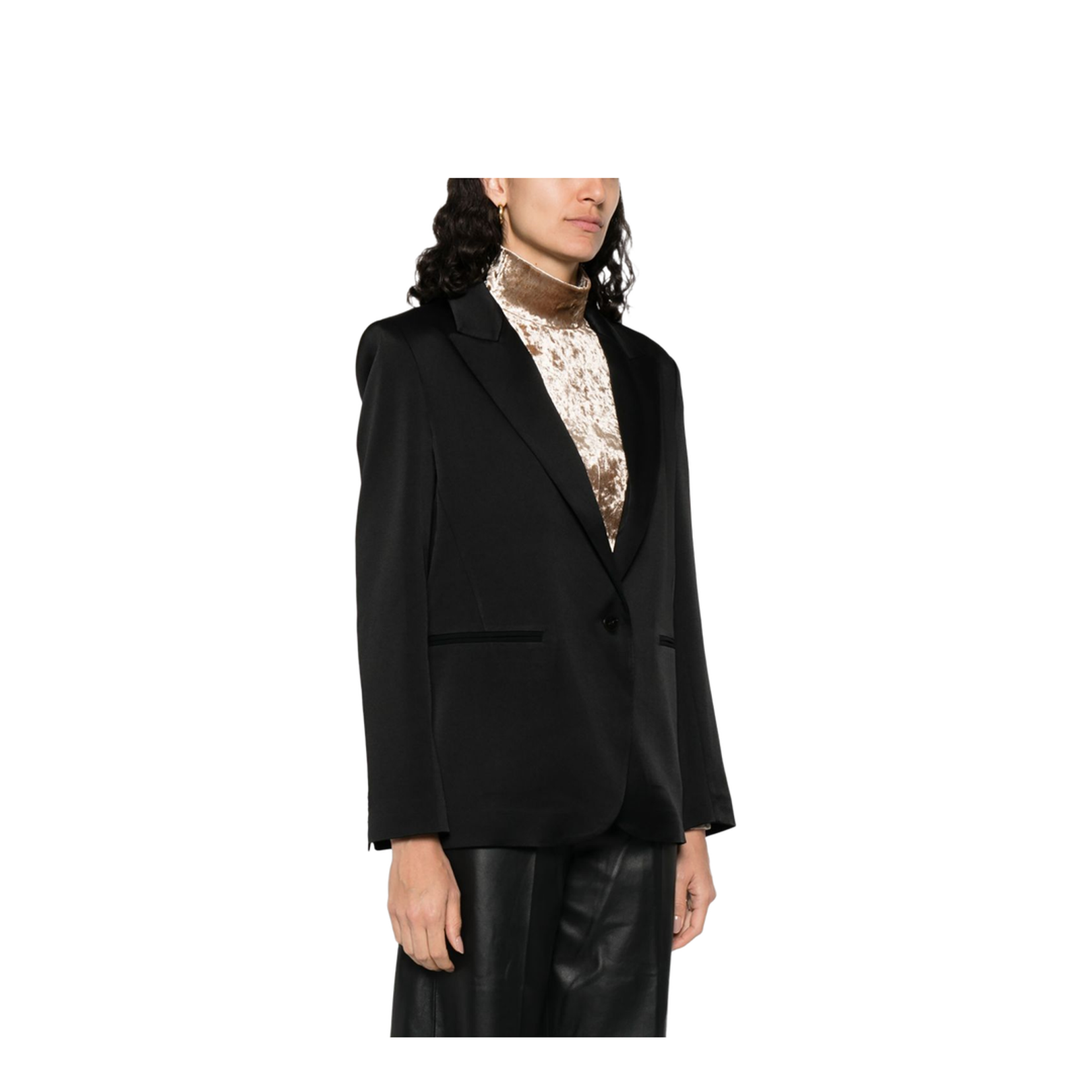 Satin Single-Breasted Jacket