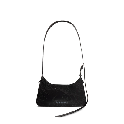 Mini Flat Shoulder Bag - Black