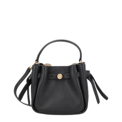 Romy Mini Calfskin Bucket Bag - Black