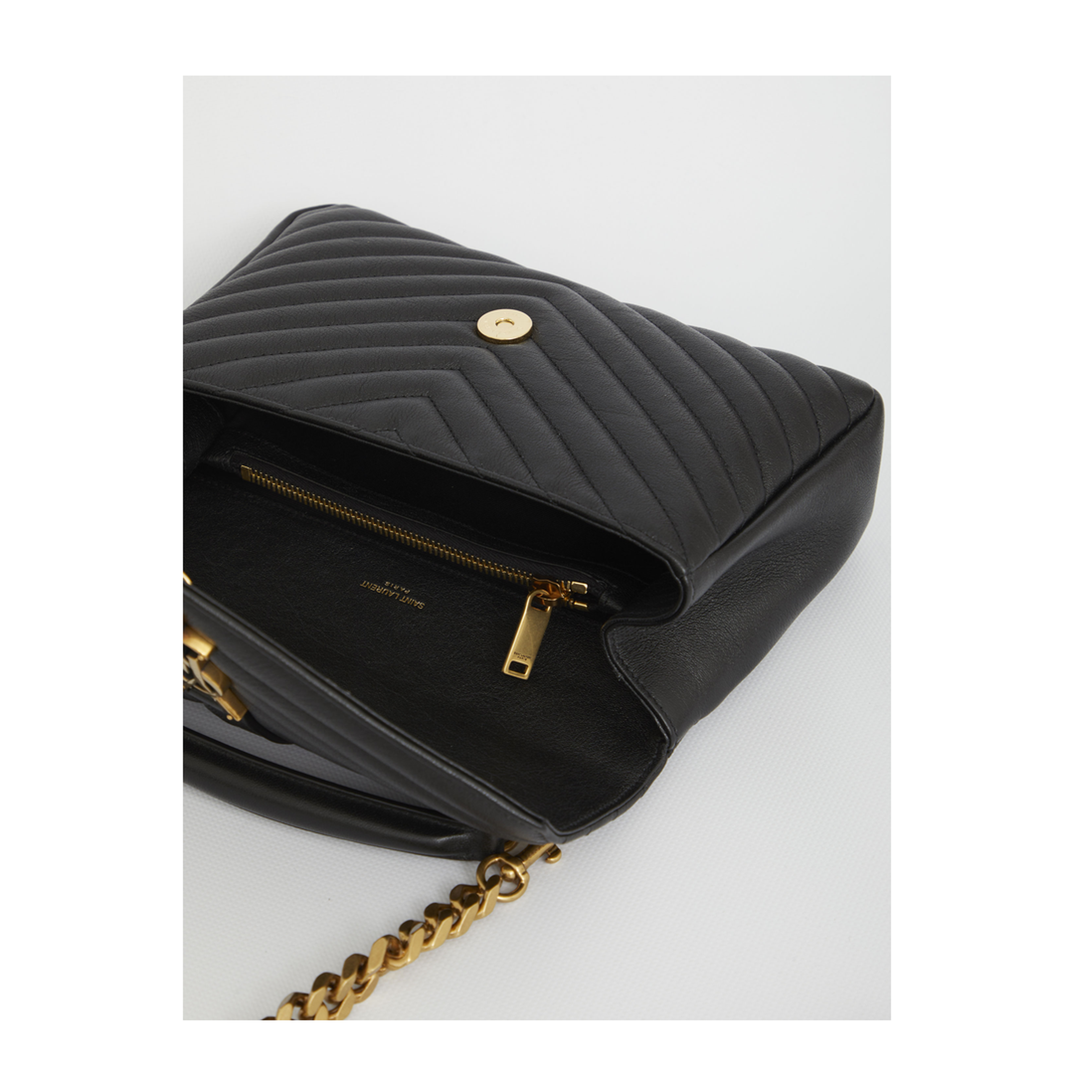 College Medium Quilted Leather Shoulder Bag - Nero