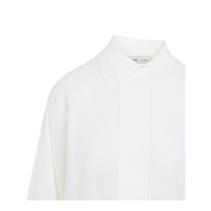 MAYFEYR - CARVEN - Asymmetrical Collar White Cotton Shirt - 6261K21007N002