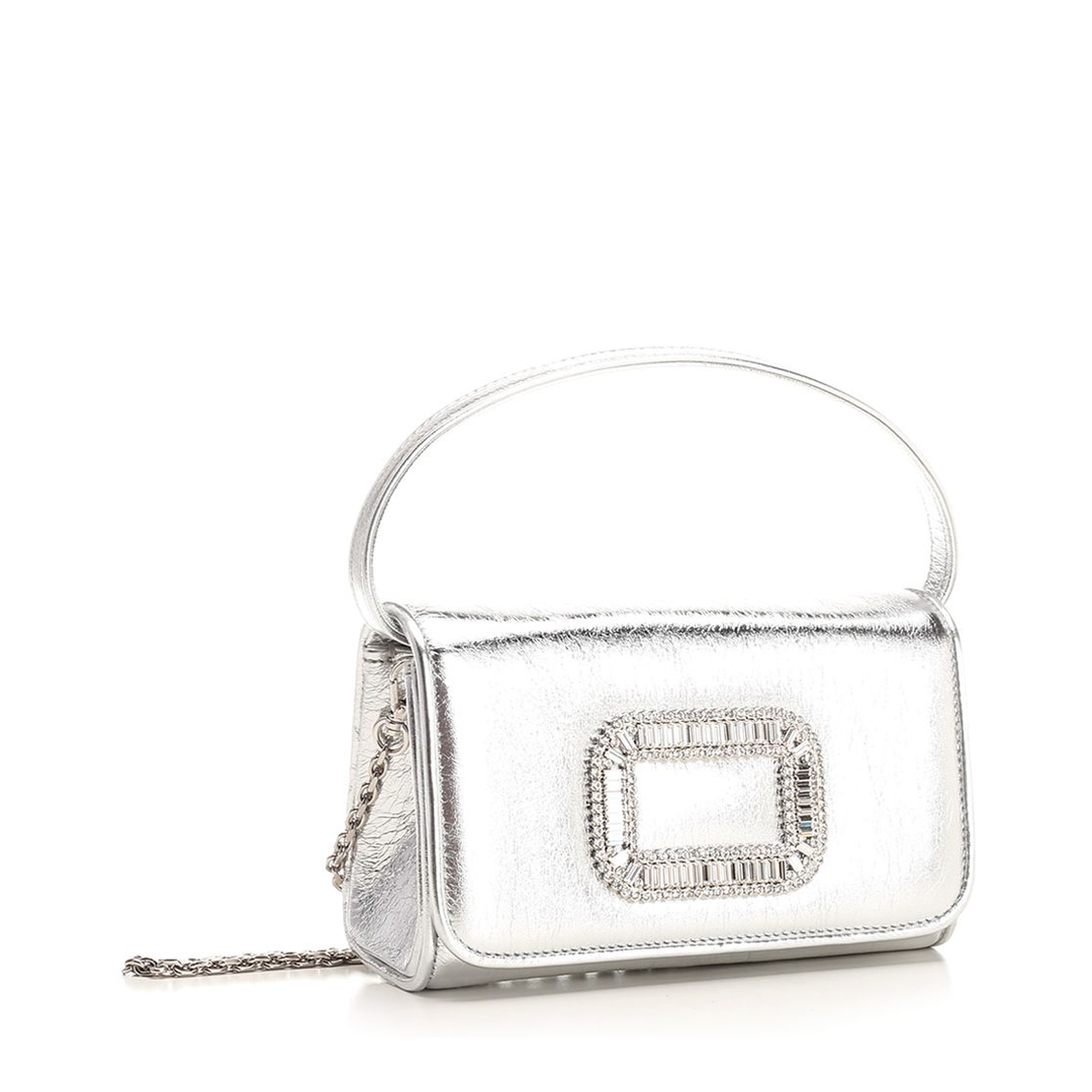 Pilgrim Micro Bag in Silver Leather