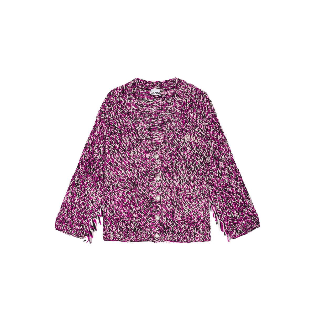 MAYFEYR - Ganni - Wool Cardigan V Neck Button Closure - K2443088