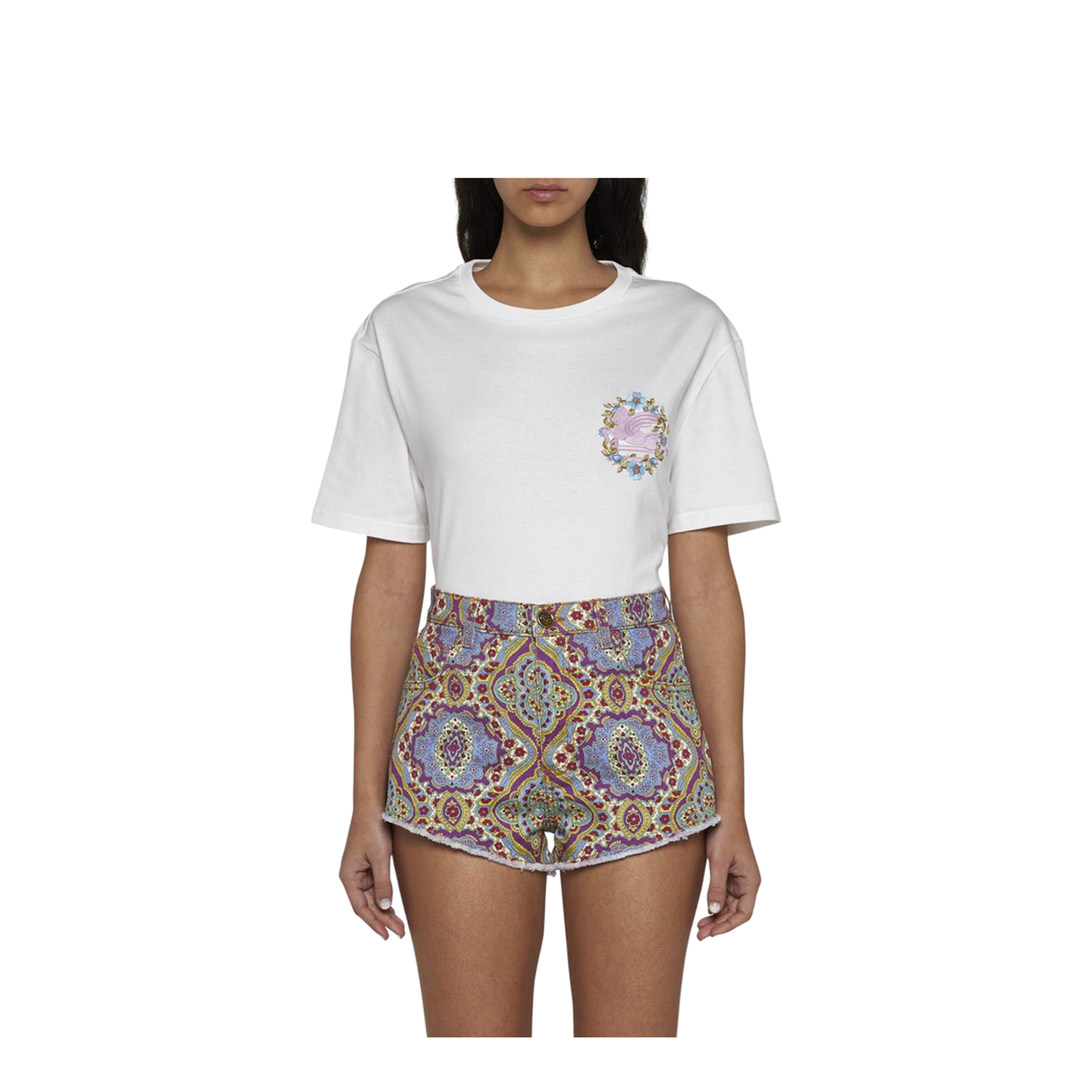 Paisley Print Shorts