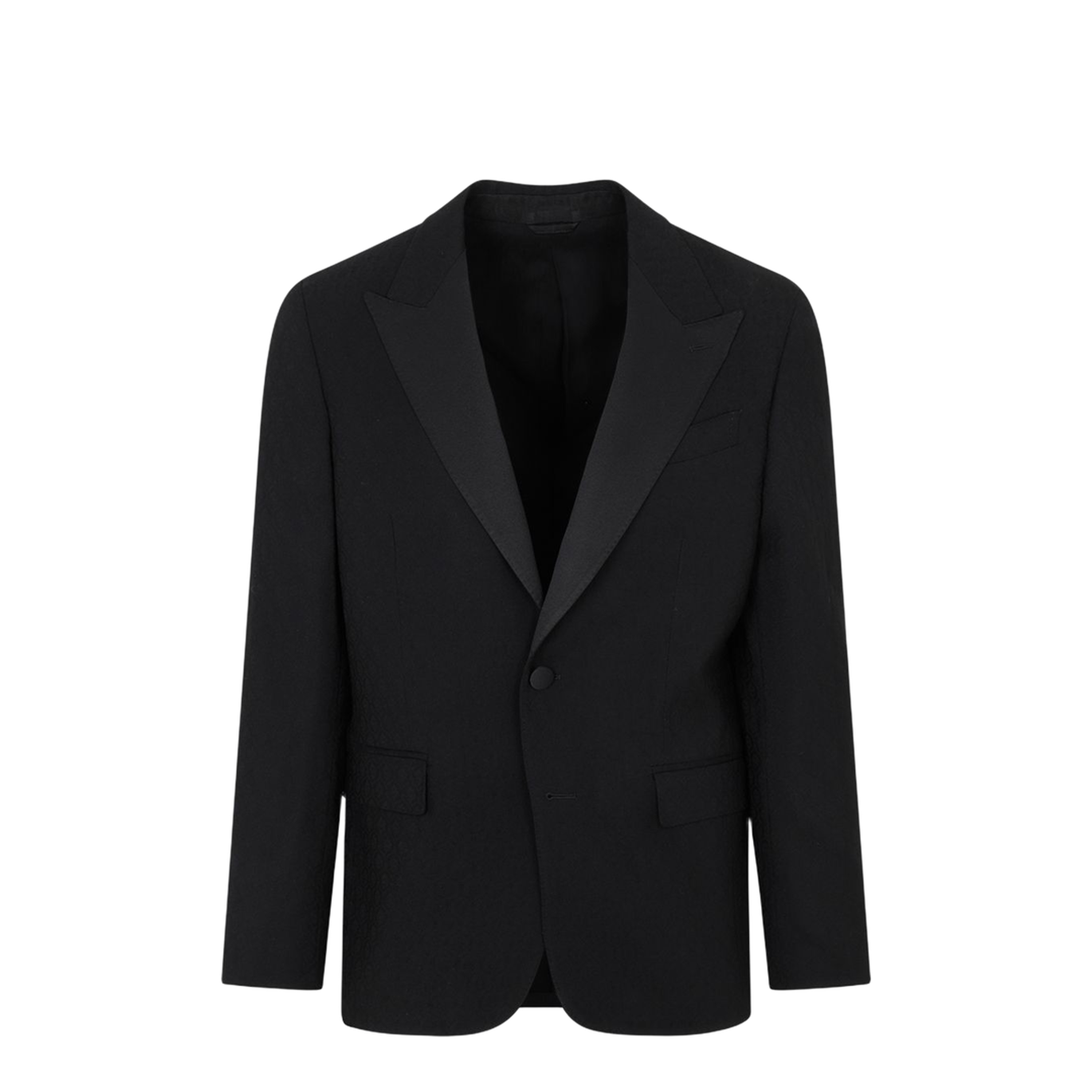 Black Stretch Wool Blazer
