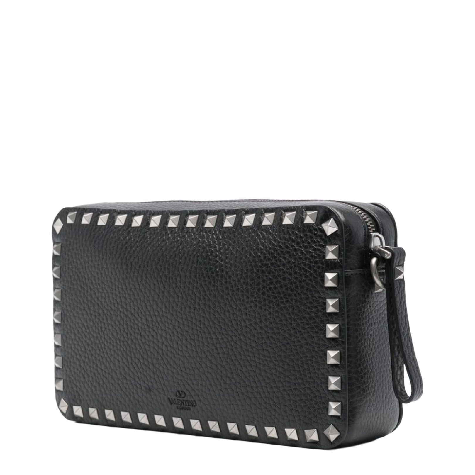 Rockstud Leather Messenger Bag