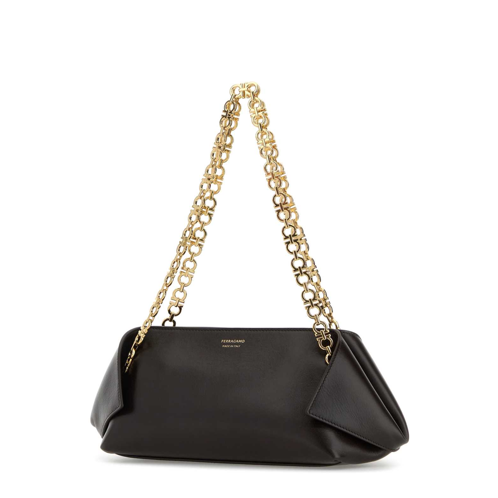 Dark Brown Leather Shoulder Bag
