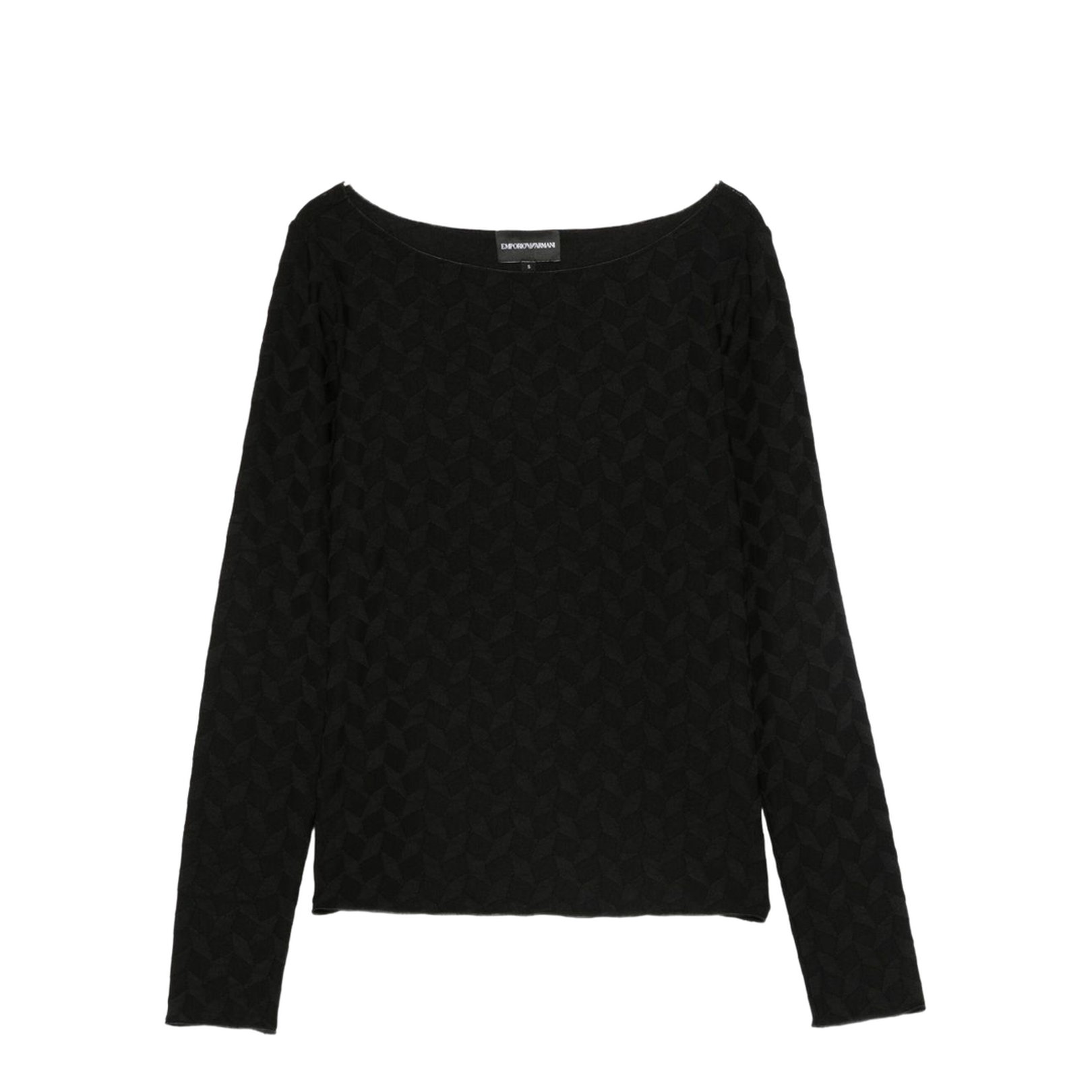 Jacquard Jersey Jumper with a Geometric Pattern