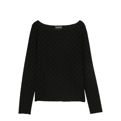 Jacquard Jersey Jumper with a Geometric Pattern