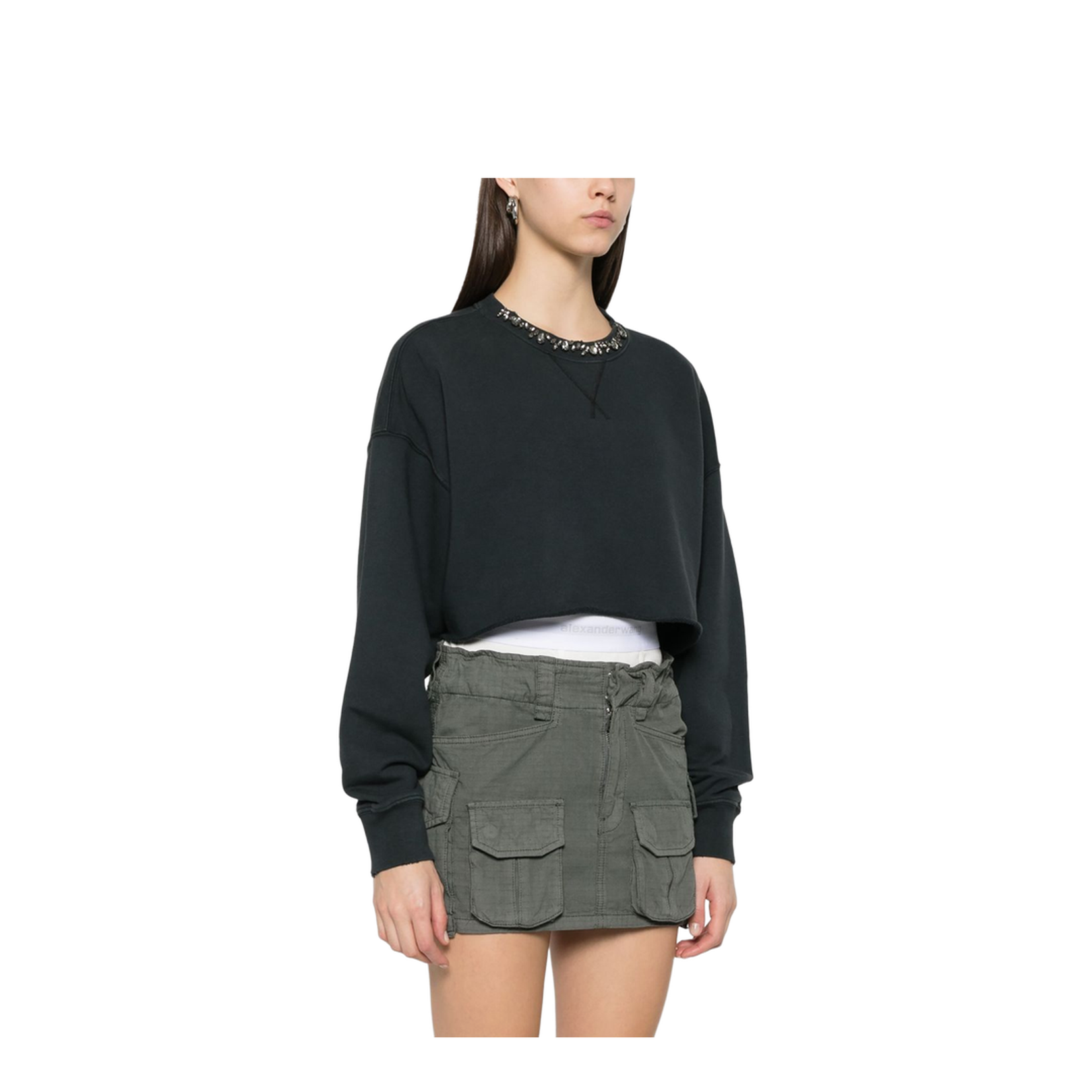 Organic Cotton Cropped Sweatshirt