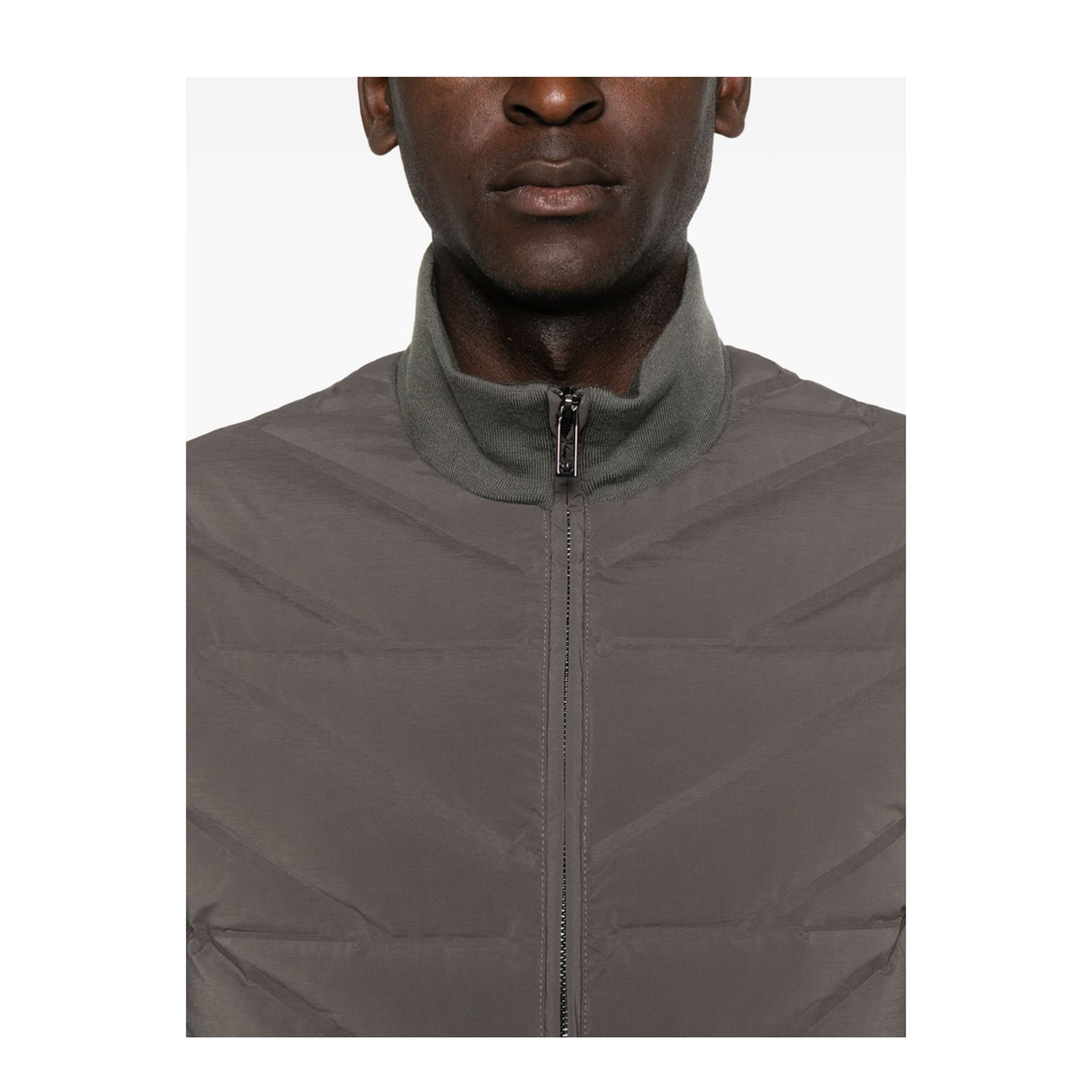 Travel Essentials Two-Piece Effect Full-Zip Down Jacket