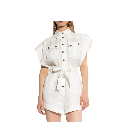 Jumpsuit with a waist belt