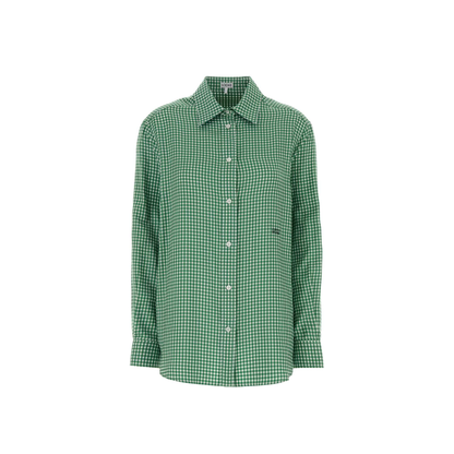 MAYFEYR - Loewe - Embroidered Twill Shirt - S540Y05XE5GREENWHITE