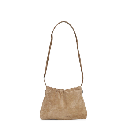 Duo Pouch Shoulder Bag in Suede