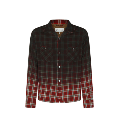 Red Gradient Check Shirt
