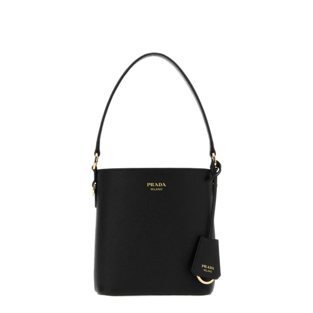 MAYFEYR - Prada - Black Leather Bucket Bag - 1BE109VOEONZVF0002