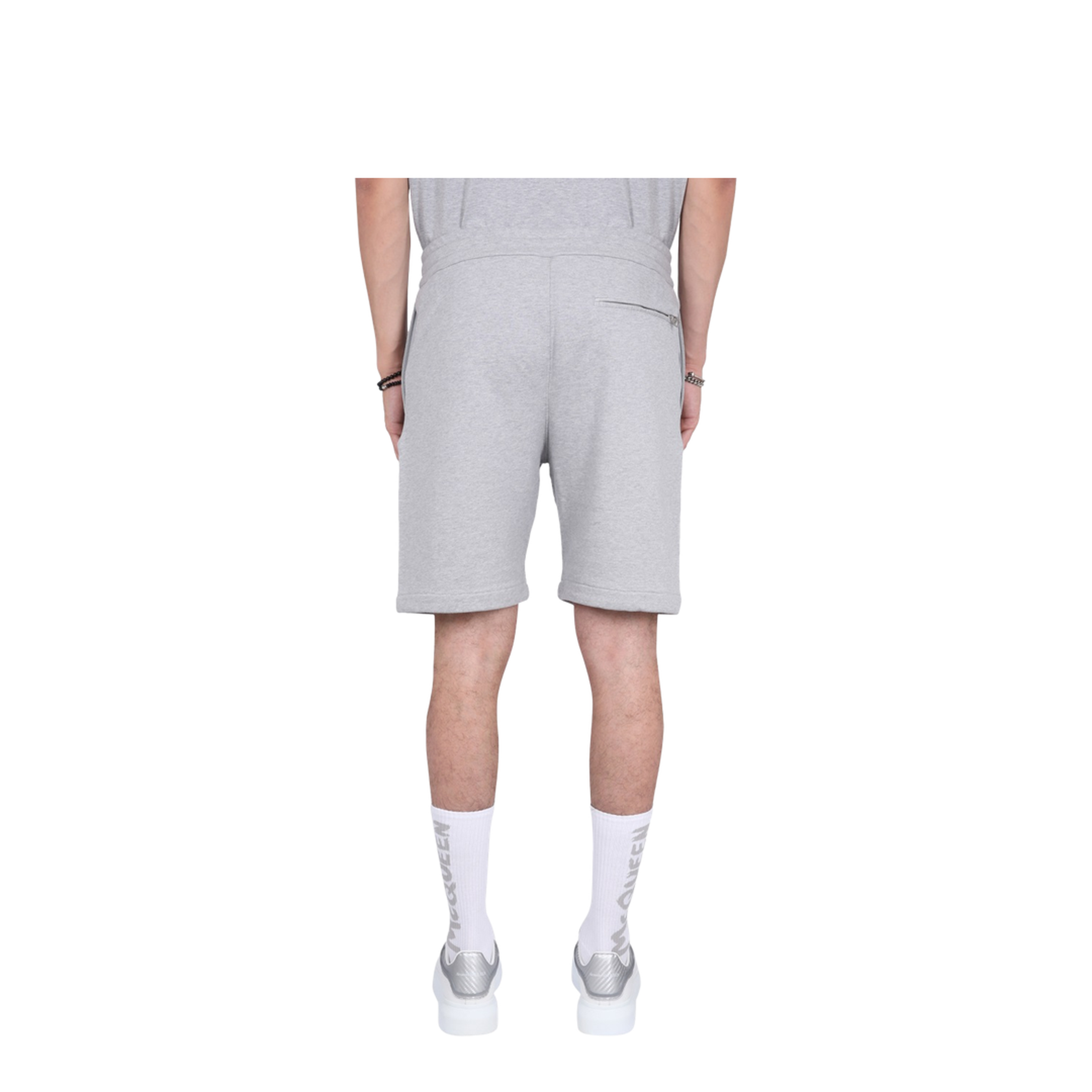 Bermuda Shorts with Graffiti Logo Print