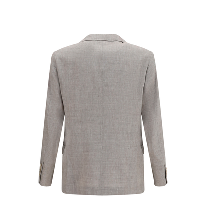 MAYFEYR - Brunello Cucinelli - Deconstructed Linen And Wool Chevron Jacket - MZ4087BTD