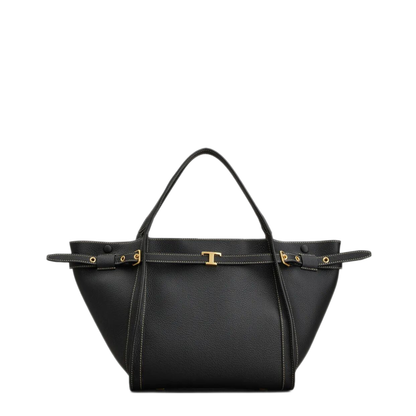 Small Calfskin Shopping Bag - Black