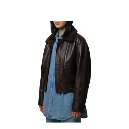 MAYFEYR - Ivy Oak - Dark Brown Lambskin Bomber Jacket - IO11807130600079BR289