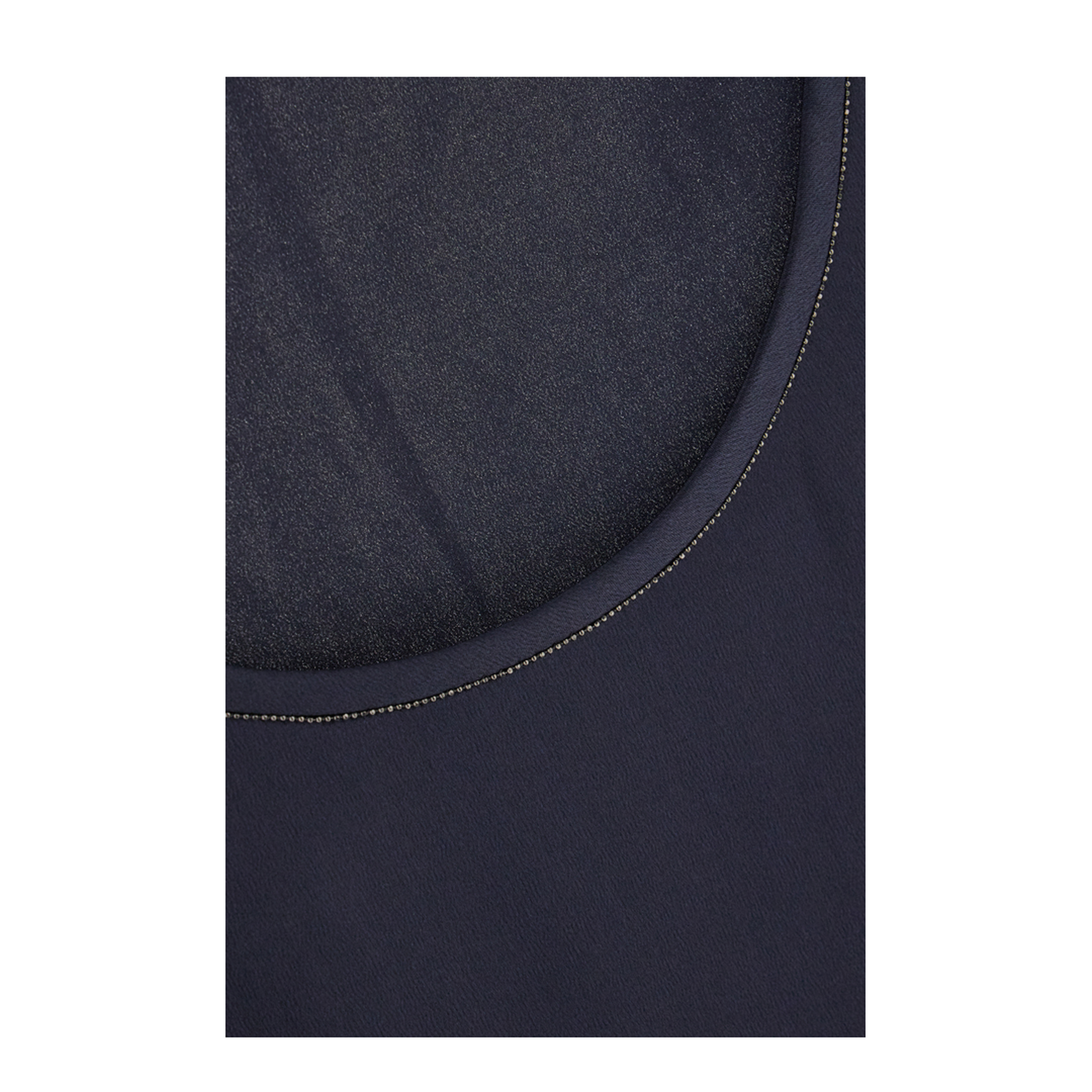 Navy Blue Stretch Silk Top