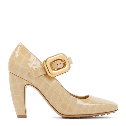 MAYFEYR - Bottega Veneta - Beige Mostra Mary Jane Pump - 729722V2DW02624