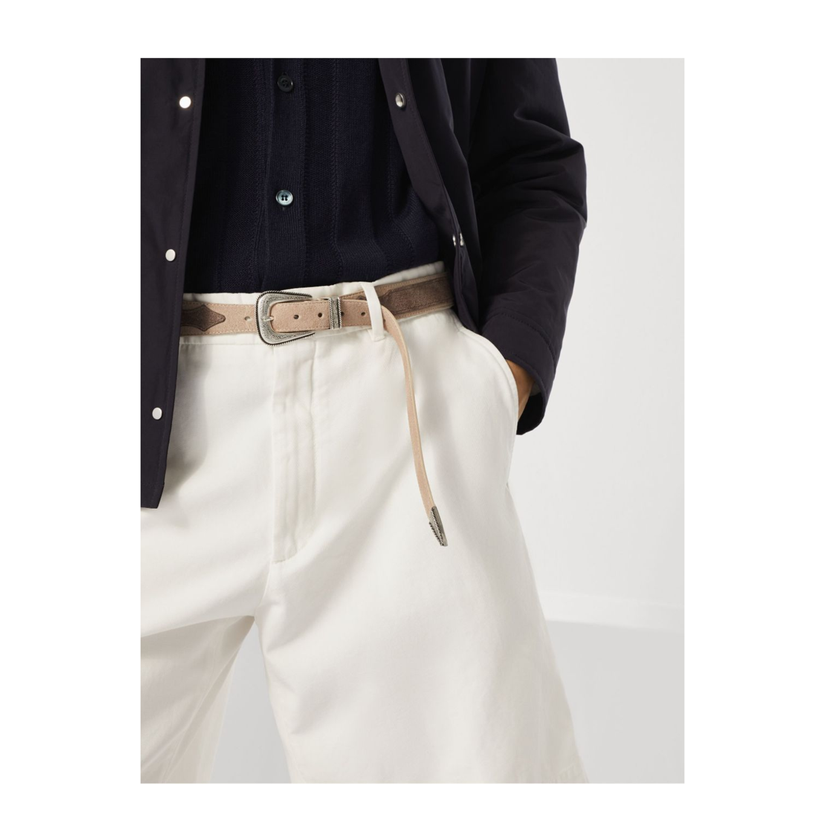 Adjustable Western-style Leather Belt