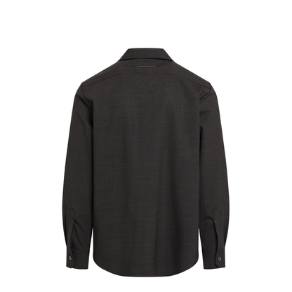 MAYFEYR - Mm6 Maison Margiela - Two-Tone Brown Shirt In Wool Blend - SH2DT0046M35733144M