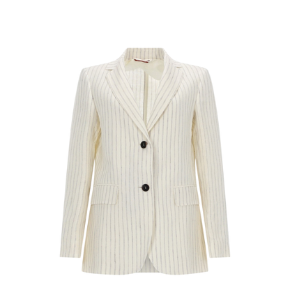 Linen Pinstripe Blazer