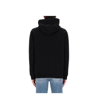 Cotton Jersey Sweatshirt with Print in Black