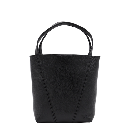 Small Spin Tote Bag in Grained Leather