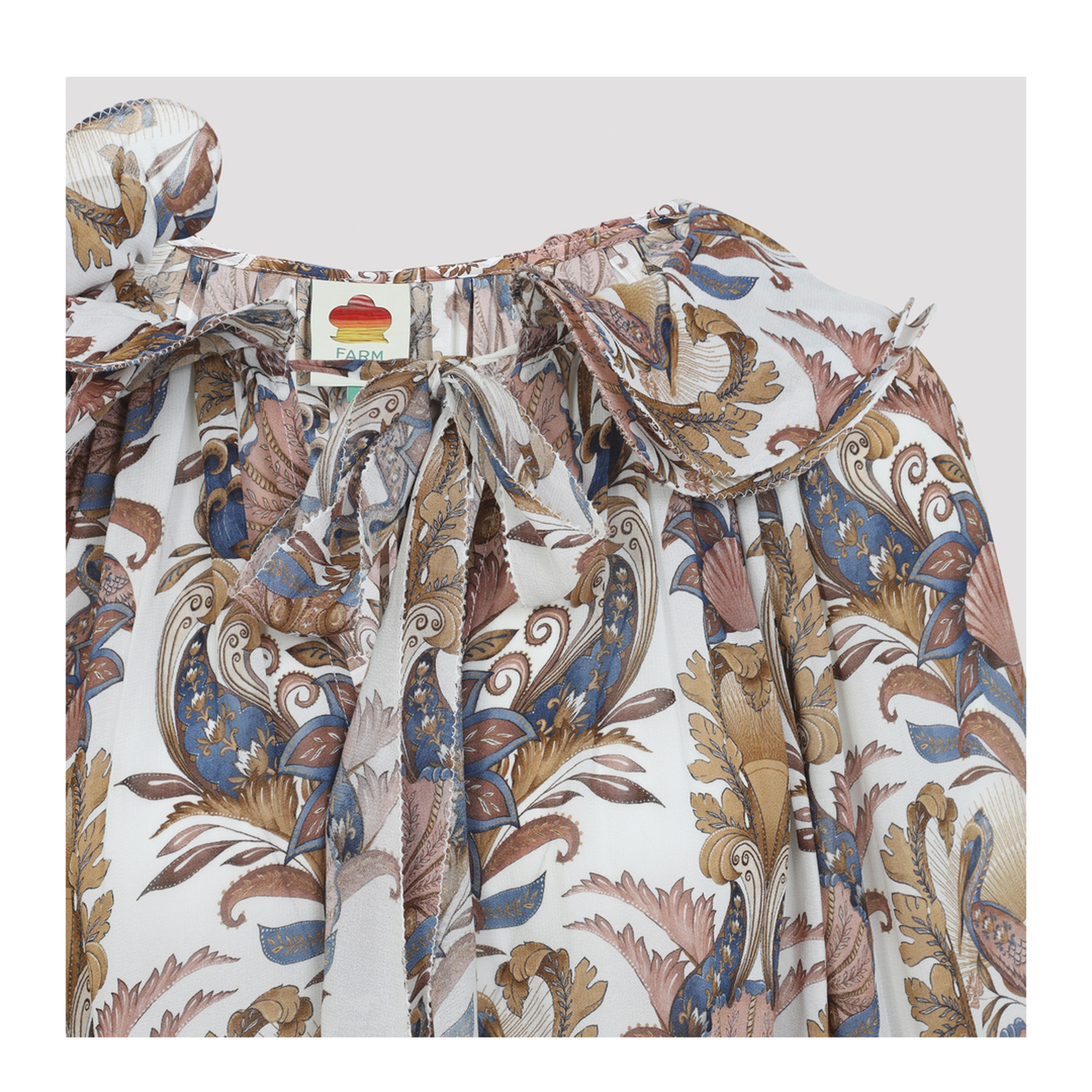 MAYFEYR - Farm Rio - Sea Garden Multicolor Blouse - 34882326084