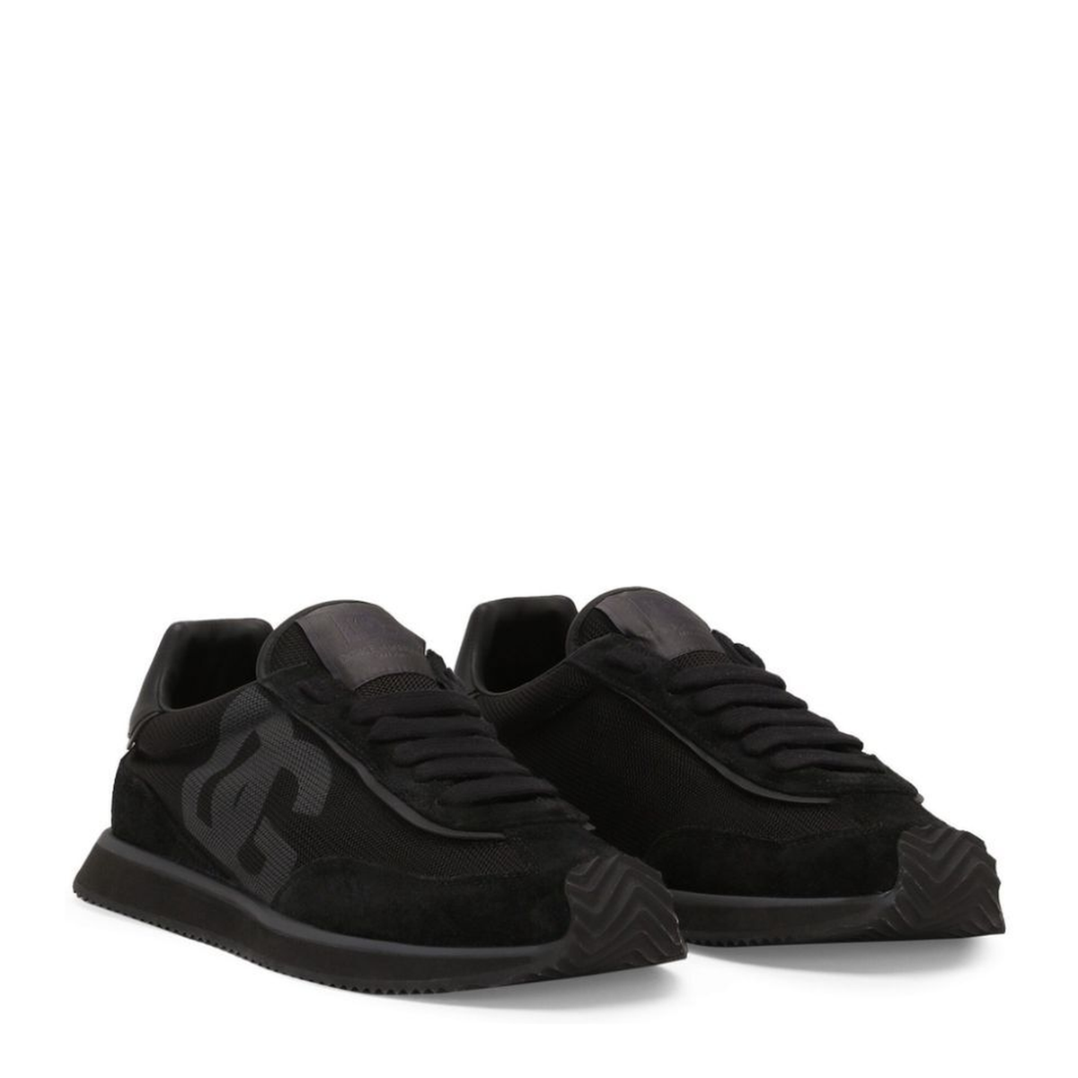 Mixed-Material Cushion Sneakers