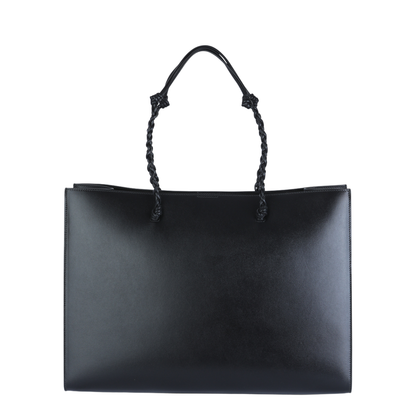 Tangle Tote Bag in Calf Leather - Black