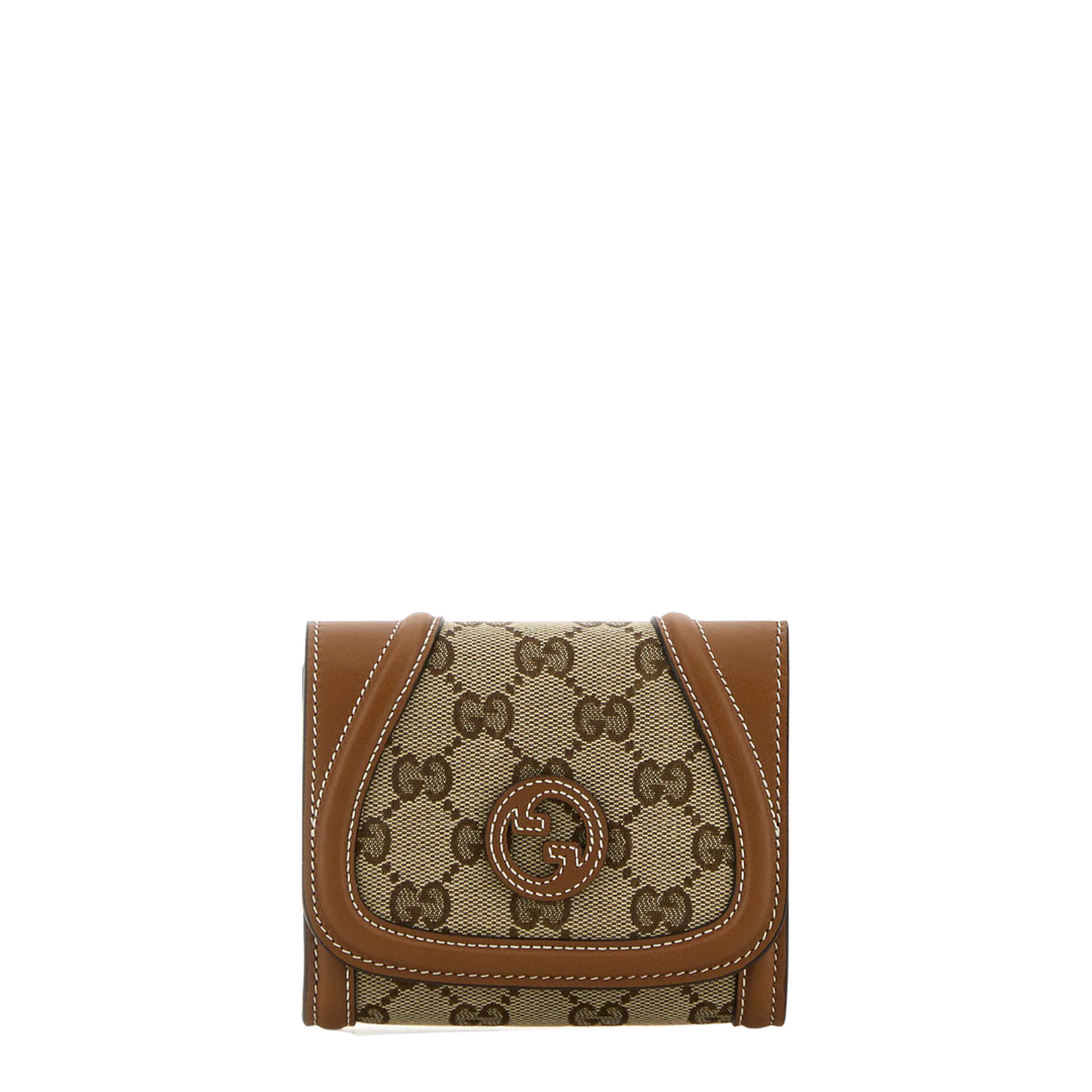 Leather and GG Fabric Wallet