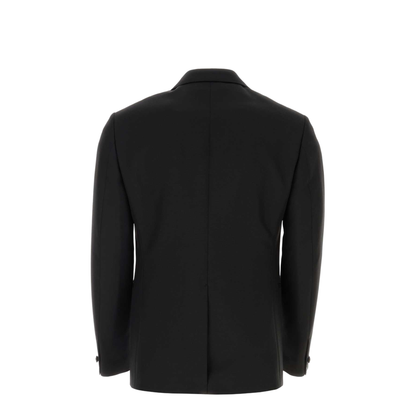 Single-Breasted Tailored Blazer Jacket Black