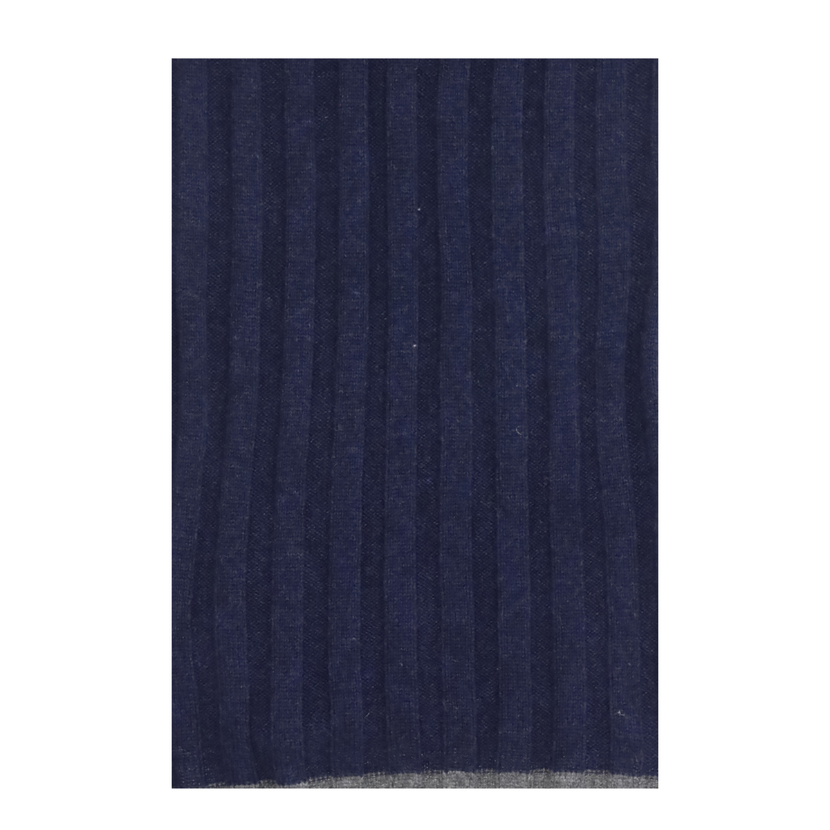 Cashmere Ribbed Scarf - Blue