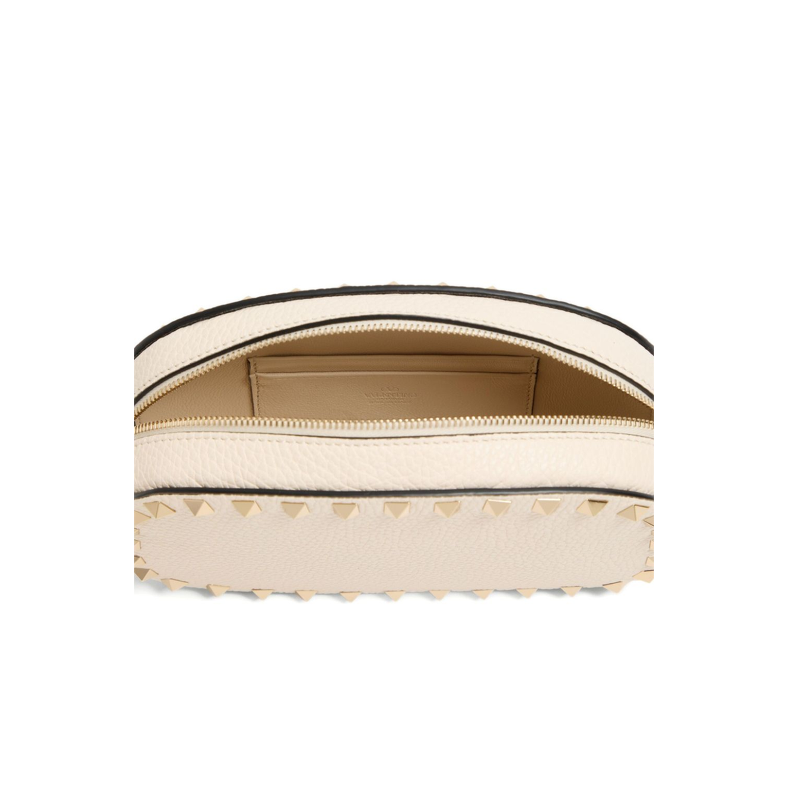 Ivory Leather Rockstud Crossbody Bag