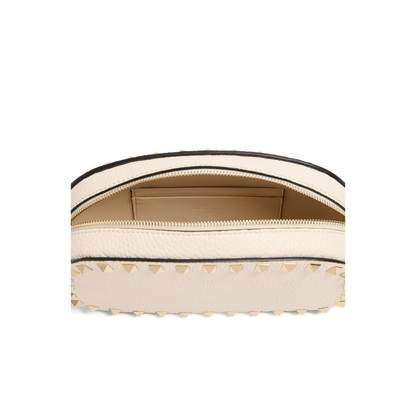 Ivory Leather Rockstud Crossbody Bag