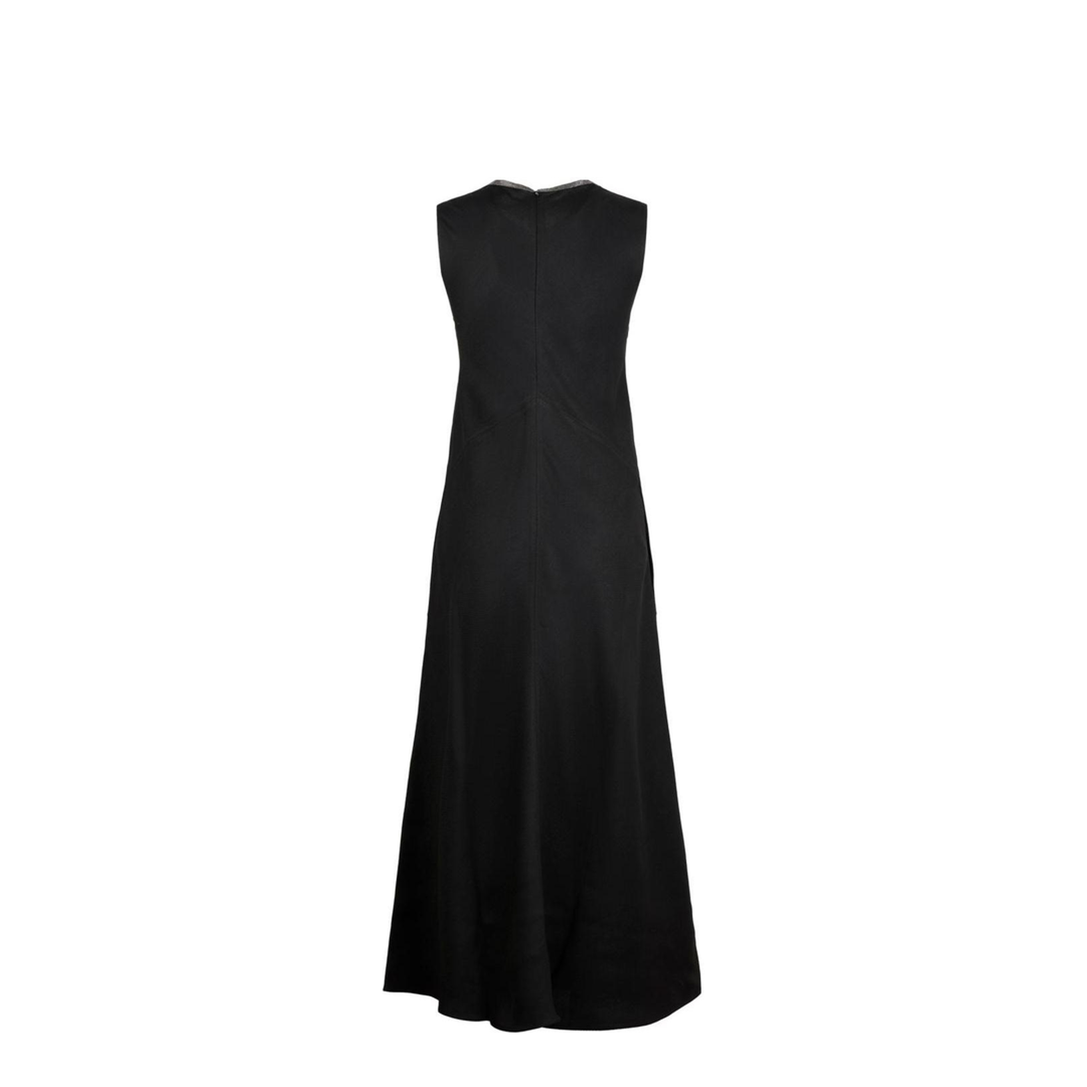 Beaded Sleeveless Dress - Black
