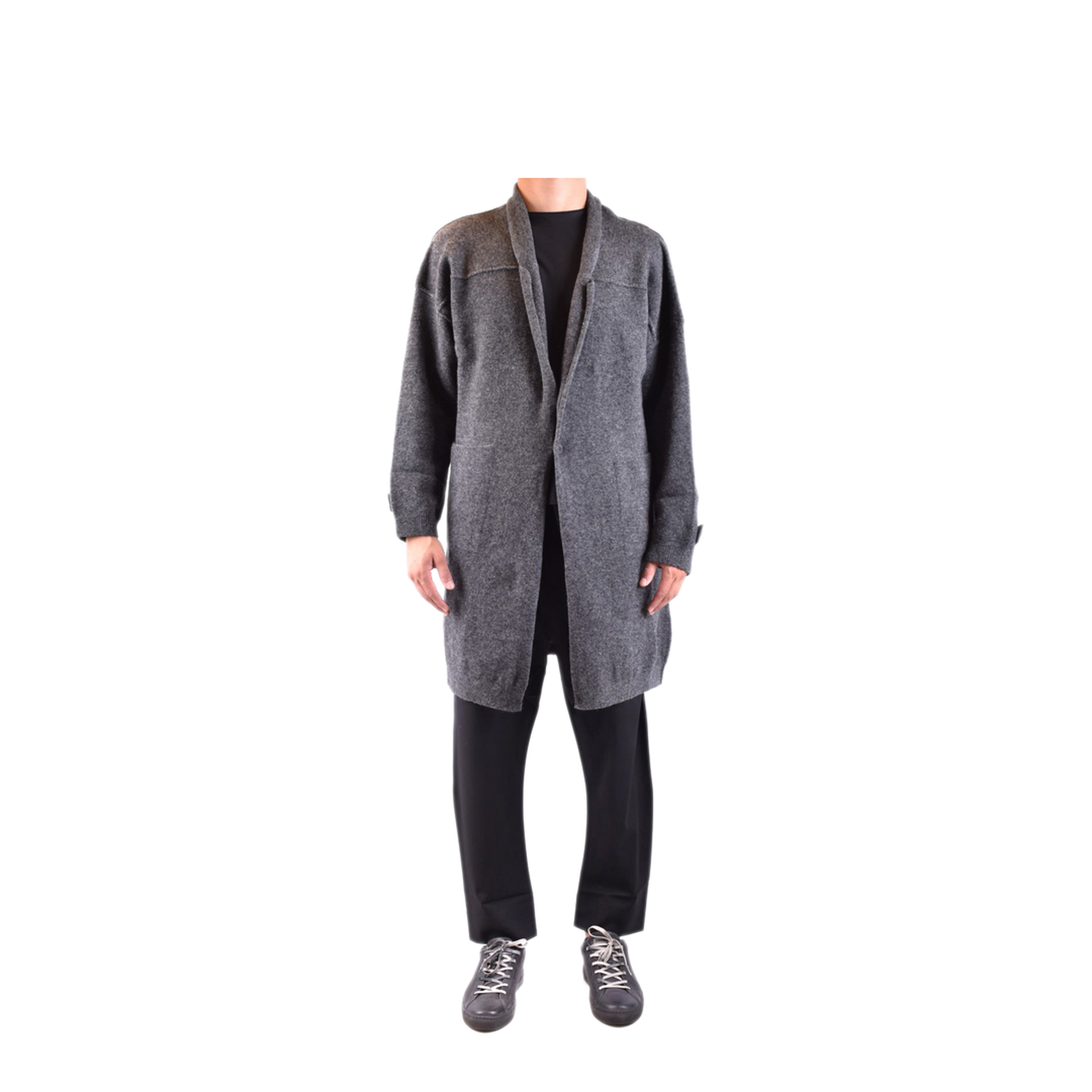 MAYFEYR - ISABEL BENENATO - Graphite Wool Blend Coat - UK53F2280