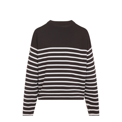 MAYFEYR - Moncler - Striped Logo Knit Sweater - L20939C00005M1131
