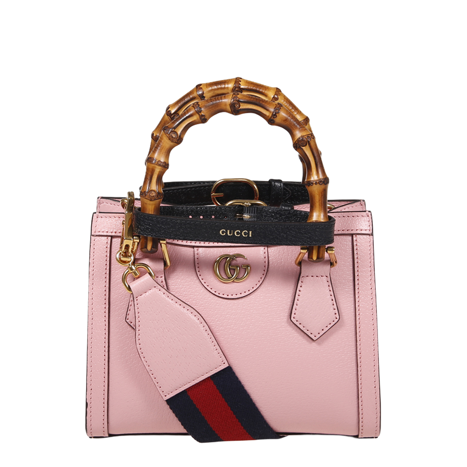 Diana Small Leather Tote Bag - Pastel Pink