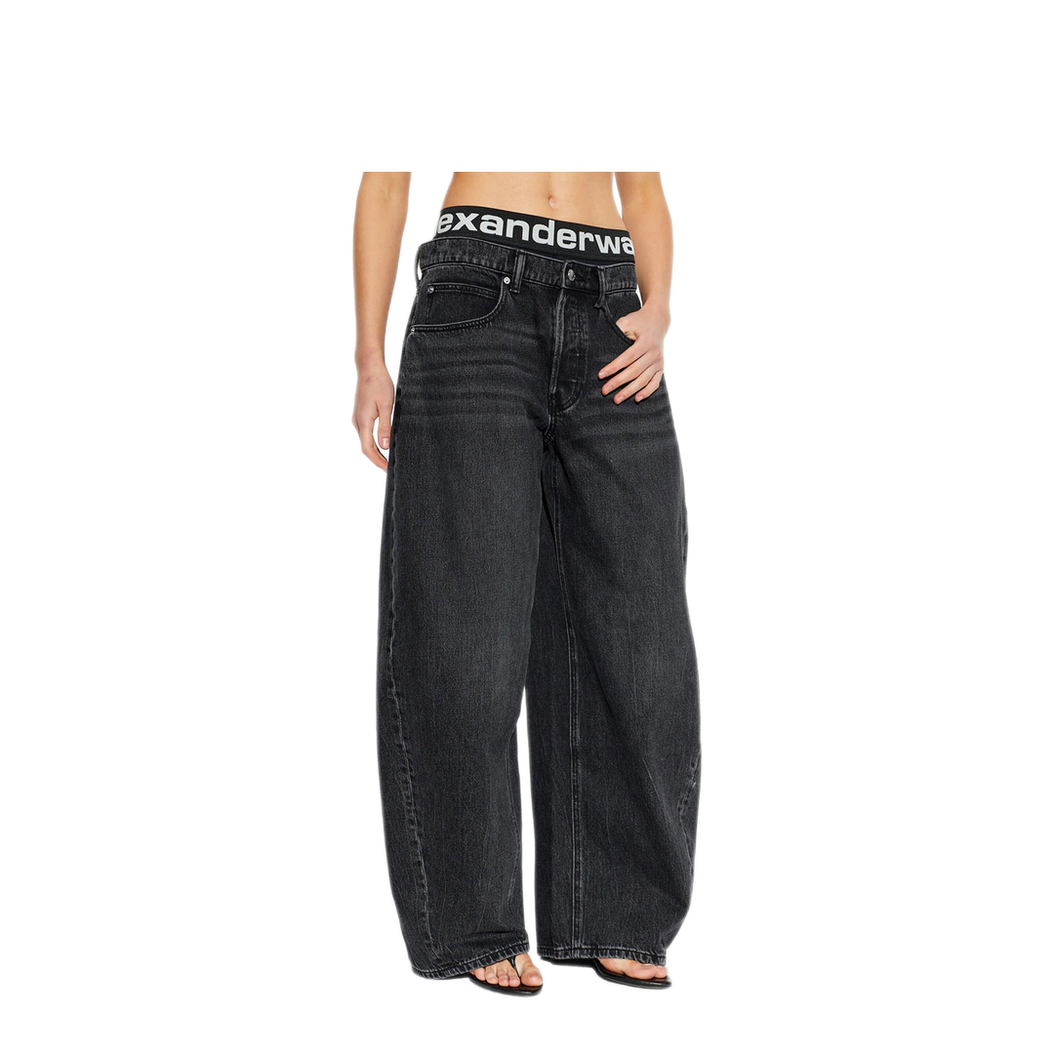 MAYFEYR - Alexander Wang - Blow-Up Jeans With Logo Bike Short Waistband - 4DC3264301015