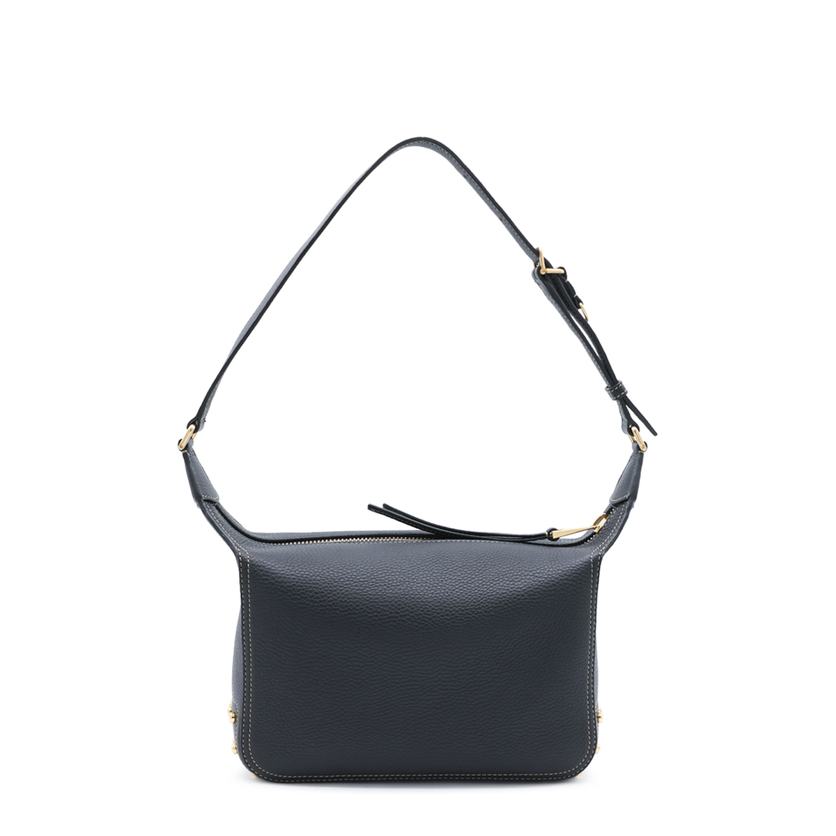 Mini Calf Leather Shoulder Bag - Black