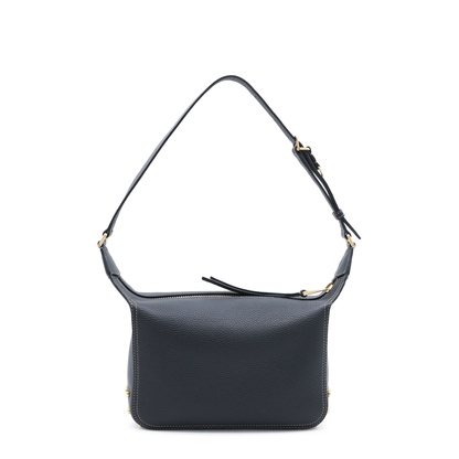 Mini Calf Leather Shoulder Bag - Black