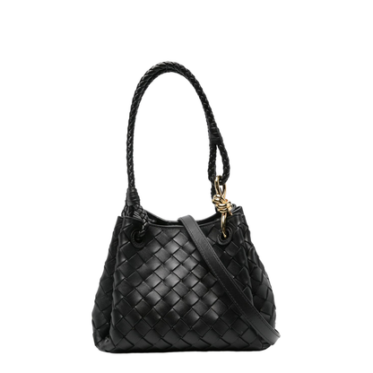 Parachute Small Leather Shoulder Bags - Black