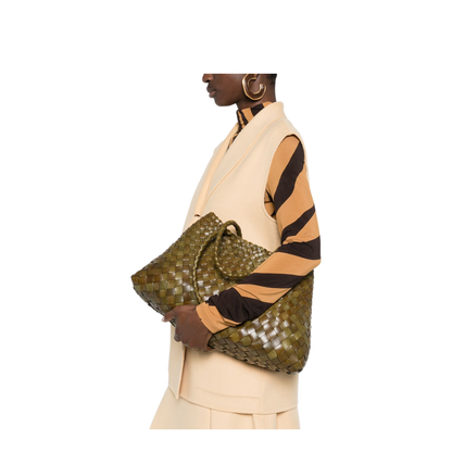 MAYFEYR - Dragon Diffusion - Big Santa Croce Interwoven Tote Bag - DGS68892KAKI